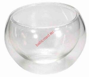 Glass cup double walled,  50 ml, hand made
