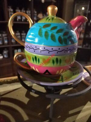 Tea-for-one Set ,  ceramics. hand made . Teapot 450 ml, cup 300 ml