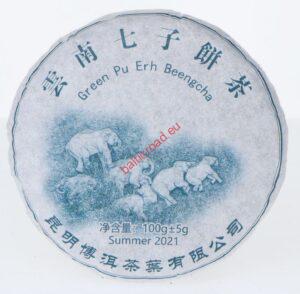 China Pu-Erh Green Elephant Beeng Cha 100 g - sheng