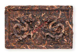 China Green Pu-Erh  Double Dragons Beeng Cha 120 g - sheng
